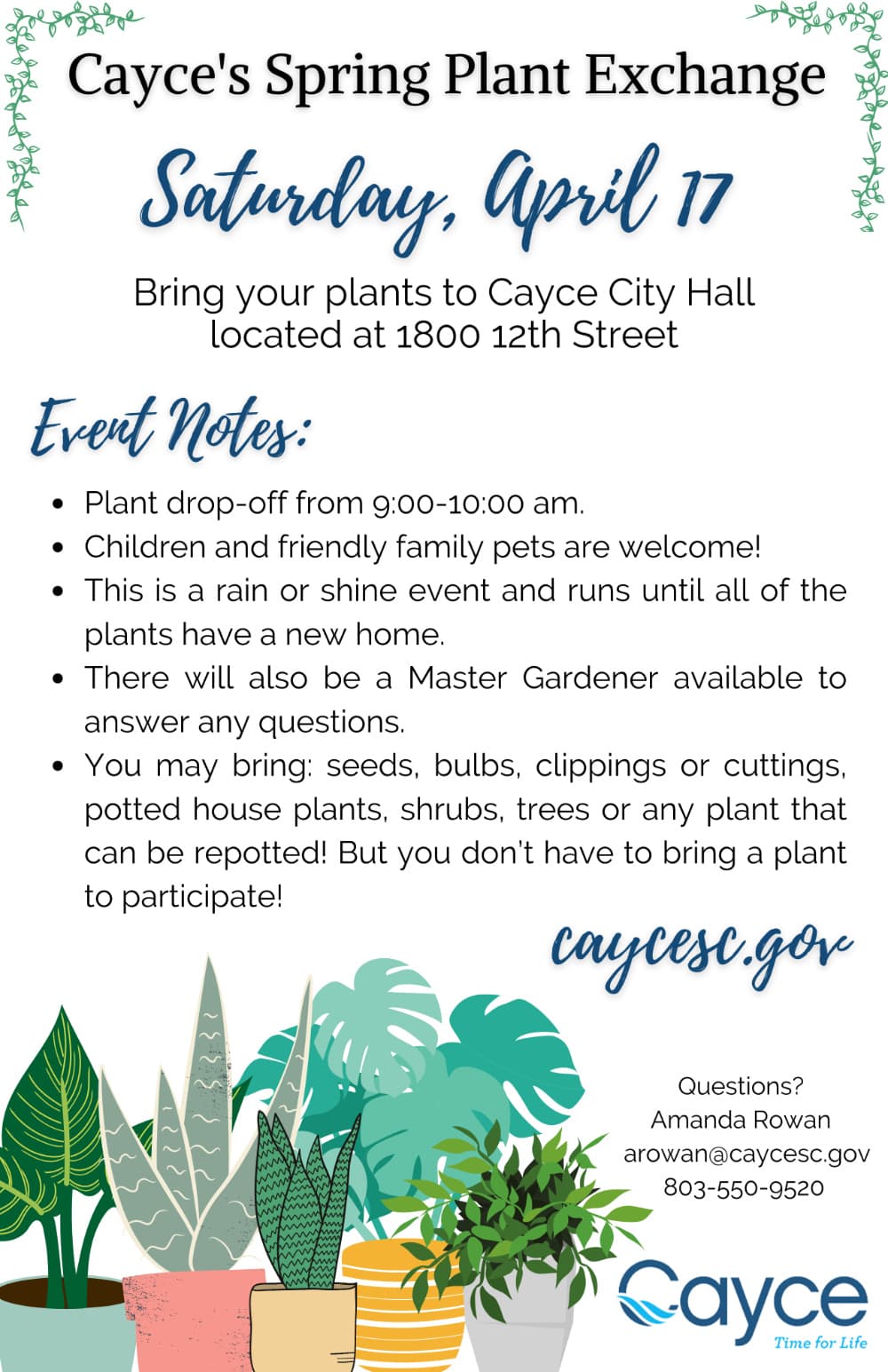 Cayce Plant Exchange Flyer